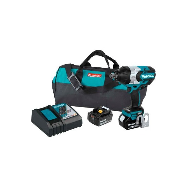 Makita Cordless High-Torque 3/4 Impact Wrench Kit, 5.0Ah, 18V LXT Li-Ion, Friction Ring XWT07T - main